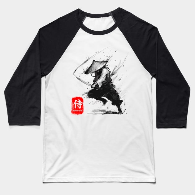 Samourai Ink Baseball T-Shirt by Meca-artwork